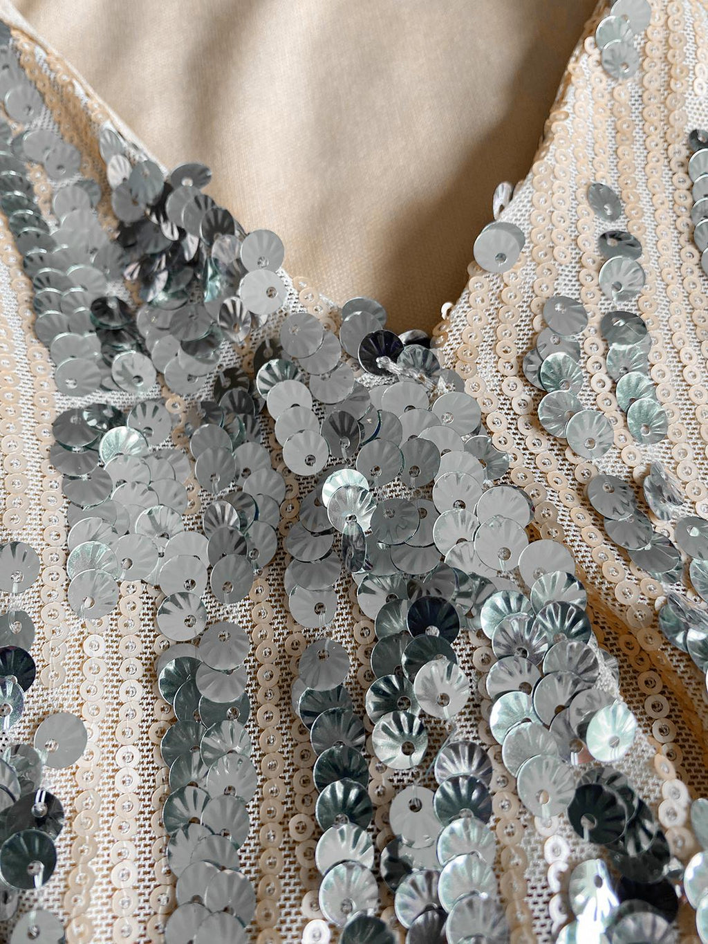 Wrap Sequin Decor Lantern Sleeve Top