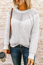 Load image into Gallery viewer, Beige Hollow Out Sweater
