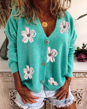 Load image into Gallery viewer, Grey Floral Cardigan

