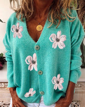Load image into Gallery viewer, Grey Floral Cardigan
