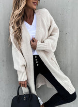Load image into Gallery viewer, Beige Long Sleeve Simple Cardigan
