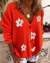 Load image into Gallery viewer, Grey Floral Cardigan
