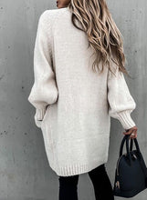Load image into Gallery viewer, Beige Long Sleeve Simple Cardigan
