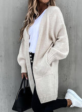 Load image into Gallery viewer, Beige Long Sleeve Simple Cardigan
