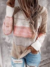 Load image into Gallery viewer, Hollow Out Knitted Hooded Sweater
