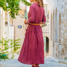 Load image into Gallery viewer, Print Pockets Buttons Down Long Sleeve Shirt Dress
