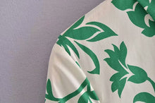 Green Collar Long Sleeve Floral Midi Dress – FemmeFinery Shop