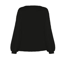 Load image into Gallery viewer, White V-neck Long Sleeve Loose Blouse

