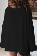 Load image into Gallery viewer, White V-neck Long Sleeve Loose Blouse
