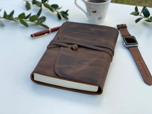 Load image into Gallery viewer, Leather Journal Refillable Notebook
