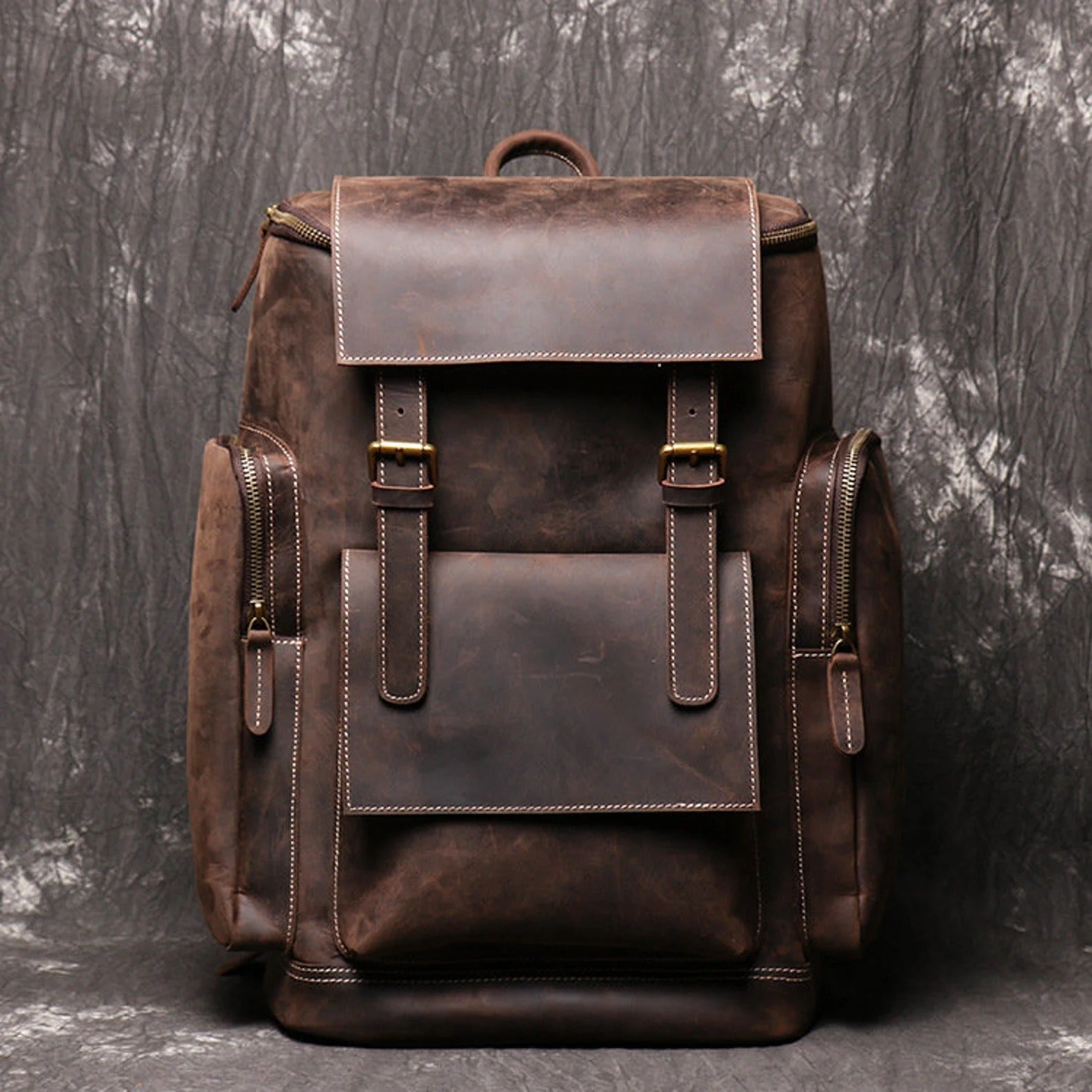Leather Travel Backpack