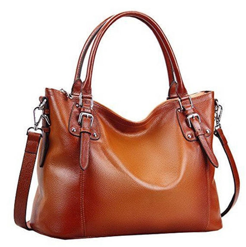 Brown Leather Diaper Bag