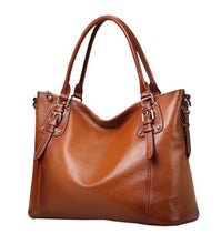 Load image into Gallery viewer, Brown Leather Diaper Bag
