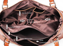 Load image into Gallery viewer, Brown Leather Diaper Bag
