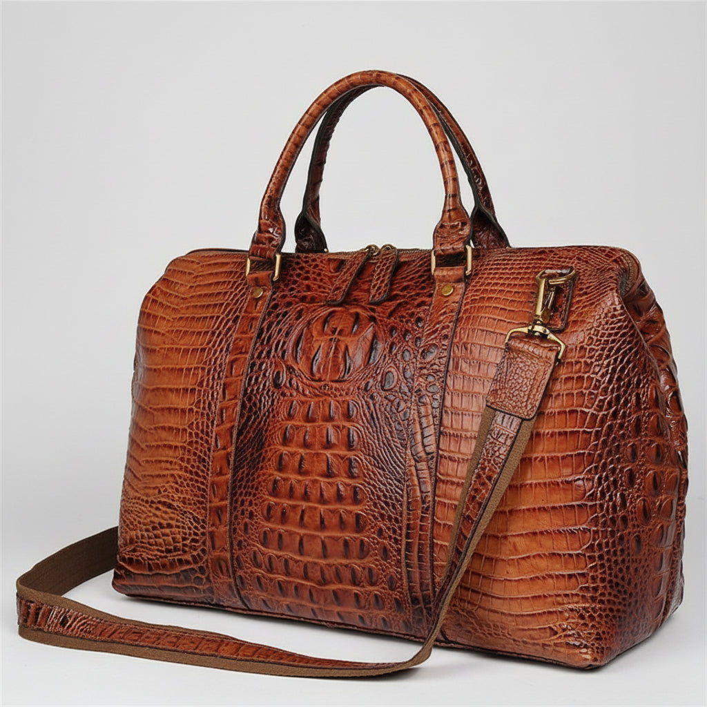 Brown Leather Travel Bag