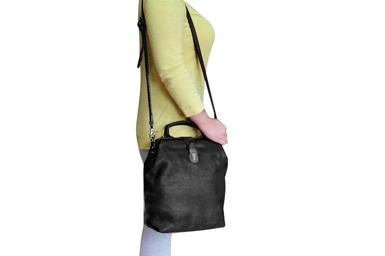 Convertible Leather Backpack Women Doctor Bag