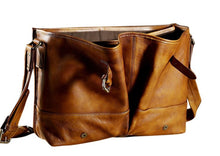 Load image into Gallery viewer, Leather Messenger Diaper Bag
