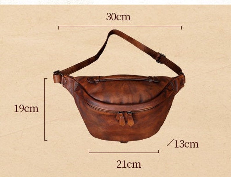 Leather Hip Zipper Bag