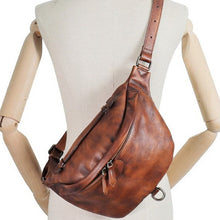 Load image into Gallery viewer, Leather Hip Zipper Bag
