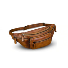 Load image into Gallery viewer, Leather Hip Belt Bag Sling Bag
