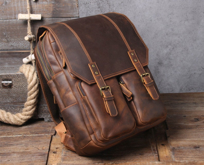 Handmade Full Grain Leather Backpack