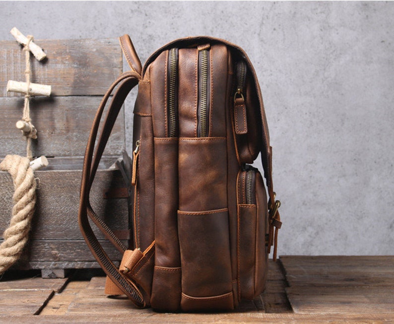 Handmade Full Grain Leather Backpack