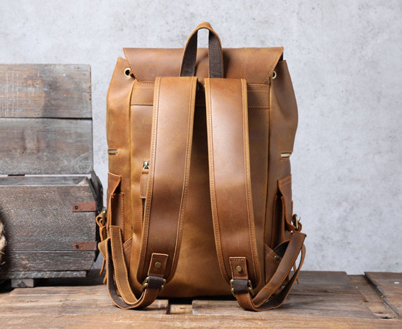 Handmade Full Grain Leather Backpack for Men
