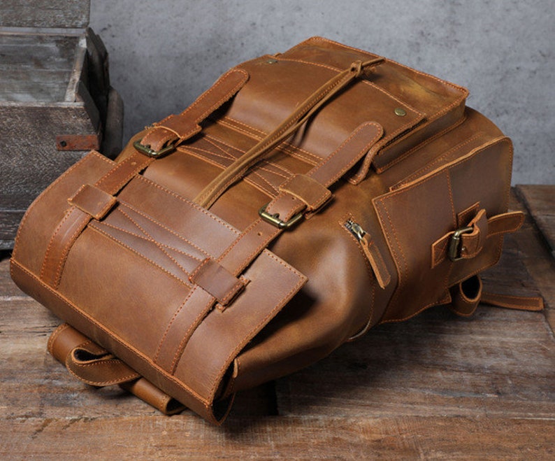 Handmade Full Grain Leather Backpack for Men