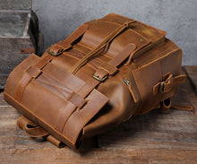 Load image into Gallery viewer, Handmade Full Grain Leather Backpack for Men
