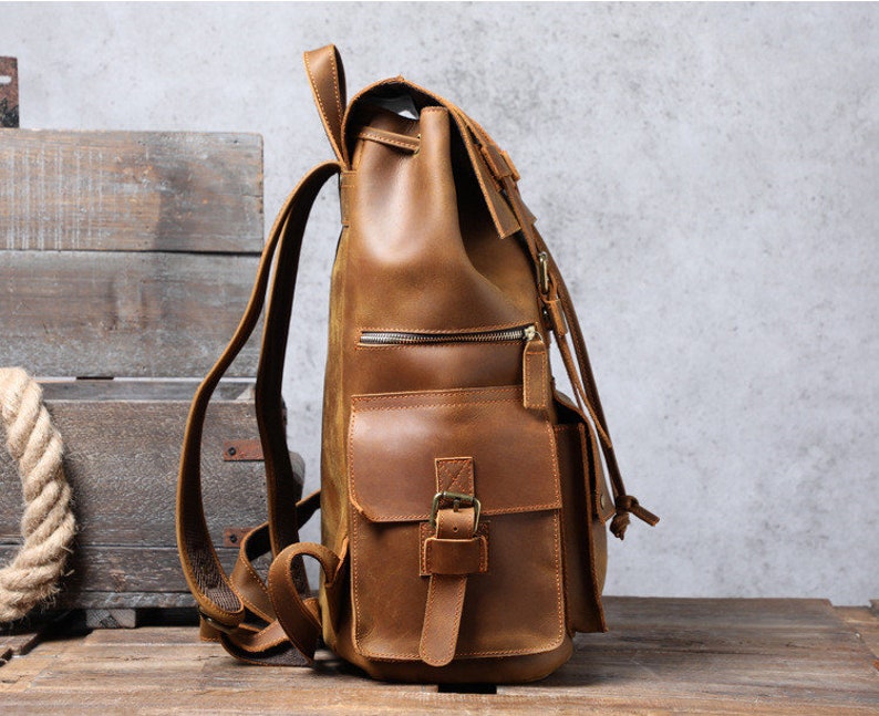 Handmade Full Grain Leather Backpack for Men