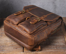 Load image into Gallery viewer, Handmade Full Grain Leather Backpack
