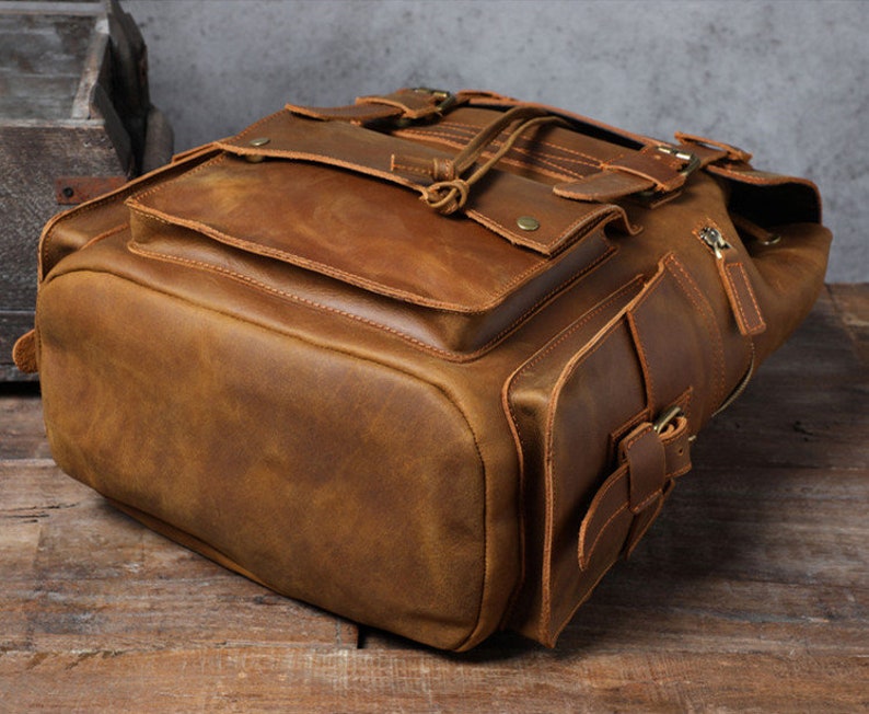 Handmade Full Grain Leather Backpack for Men