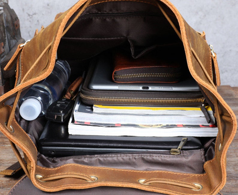 Handmade Full Grain Leather Backpack for Men