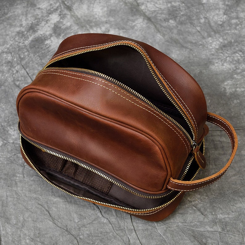 Groomsmen Gift Leather Dopp Toiletry Bag
