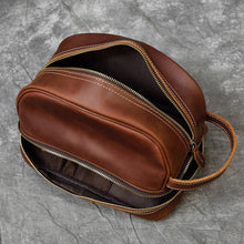 Load image into Gallery viewer, Groomsmen Gift Leather Dopp Toiletry Bag
