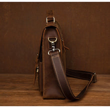 Load image into Gallery viewer, Handmade Full Grain Leather Briefcase Leather Messenger Bag
