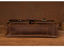 Load image into Gallery viewer, Handmade Full Grain Leather Briefcase Leather Messenger Bag
