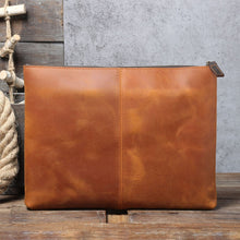 Load image into Gallery viewer, Groomsmen Gift Leather Laptop Bag Clutch
