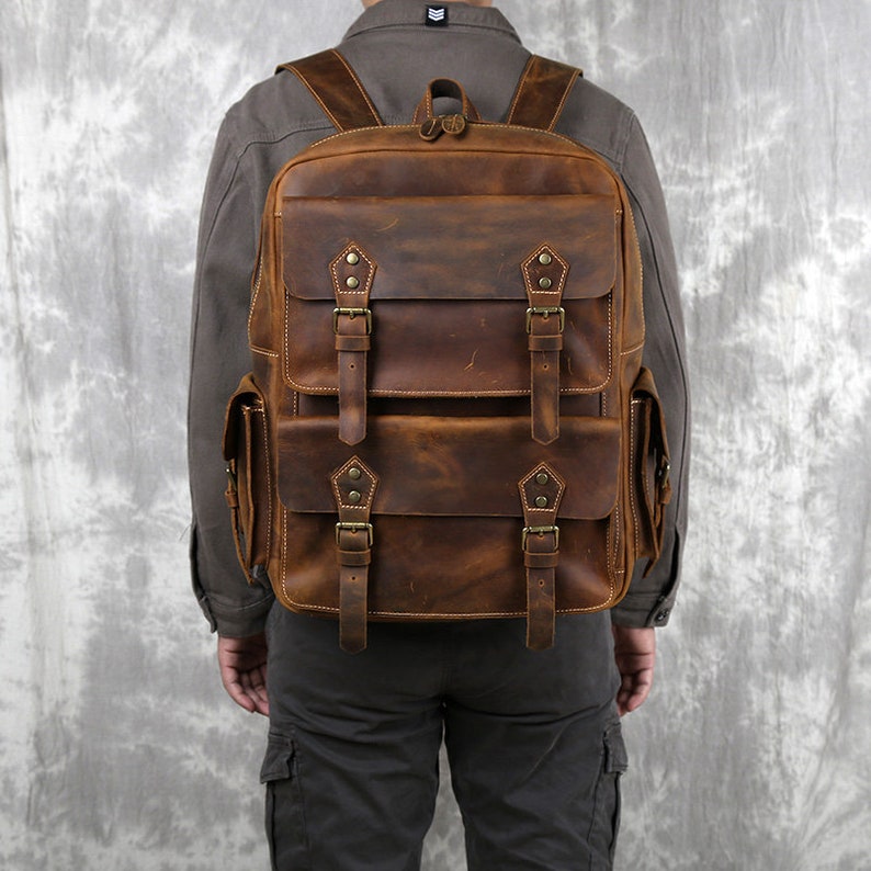 Leather Backpack Men