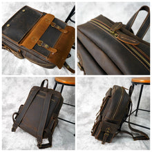 Load image into Gallery viewer, Leather Backpack Men
