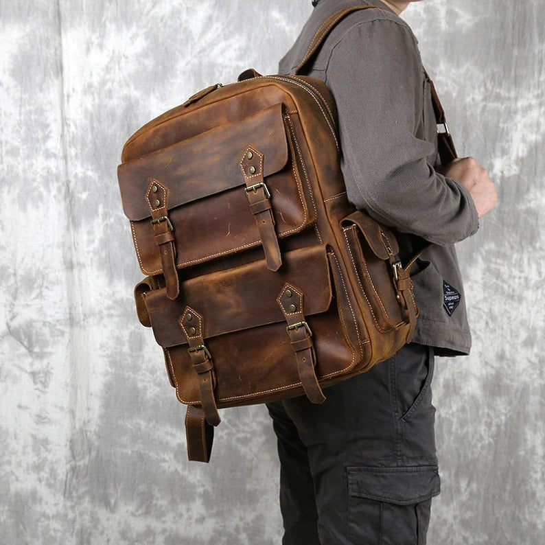 Leather Backpack Men