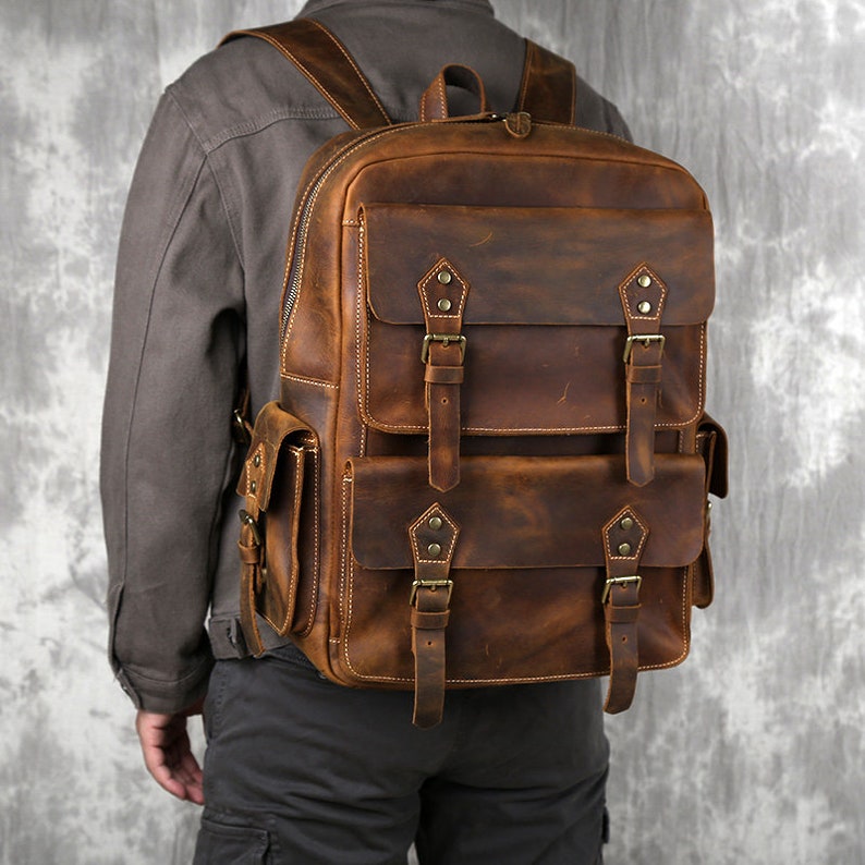 Leather Backpack Men