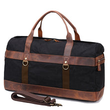 Load image into Gallery viewer, Waxed Canvas Duffle Bag Monogrammed Weekend Bag
