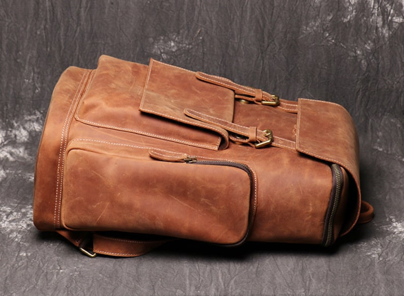 Leather Travel Backpack