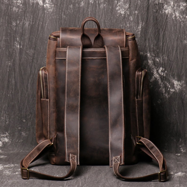 Leather Travel Backpack