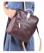 Load image into Gallery viewer, Leather Backpack Women
