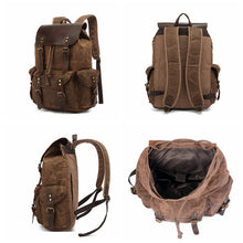 Load image into Gallery viewer, Unisex Travel Backpack Waxed Canvas Outdoor Backpack
