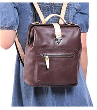 Load image into Gallery viewer, Leather Backpack Women
