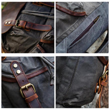 Load image into Gallery viewer, Unisex Travel Backpack Waxed Canvas Outdoor Backpack
