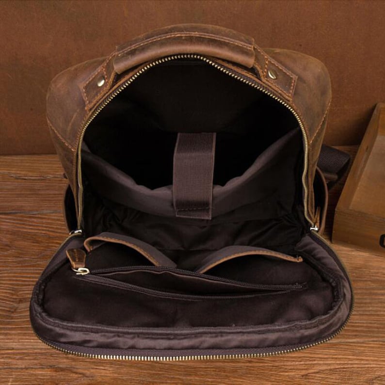 Brown Leather Backpack